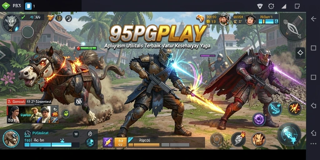 Tampilan antarmuka 95PGPLAY yang ramah pengguna.