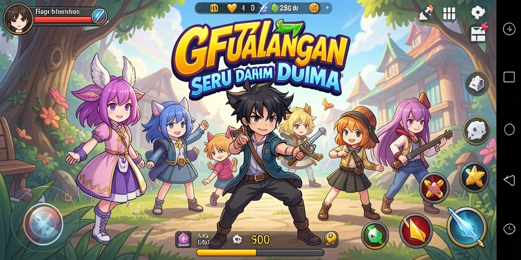 Tampilan menarik dari gameplay dan karakter Anime yang ikonik.