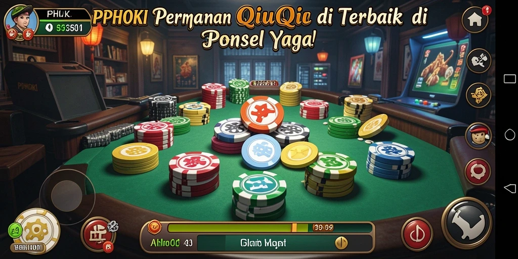 Screenshot gameplay PPHOKI menampilkan aksi seru permainan QiuQiu.