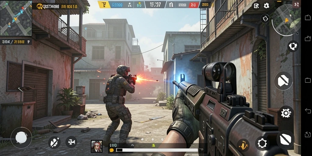 Tangkapan layar gameplay yang menunjukkan aksi seru dalam QQSTAR88.