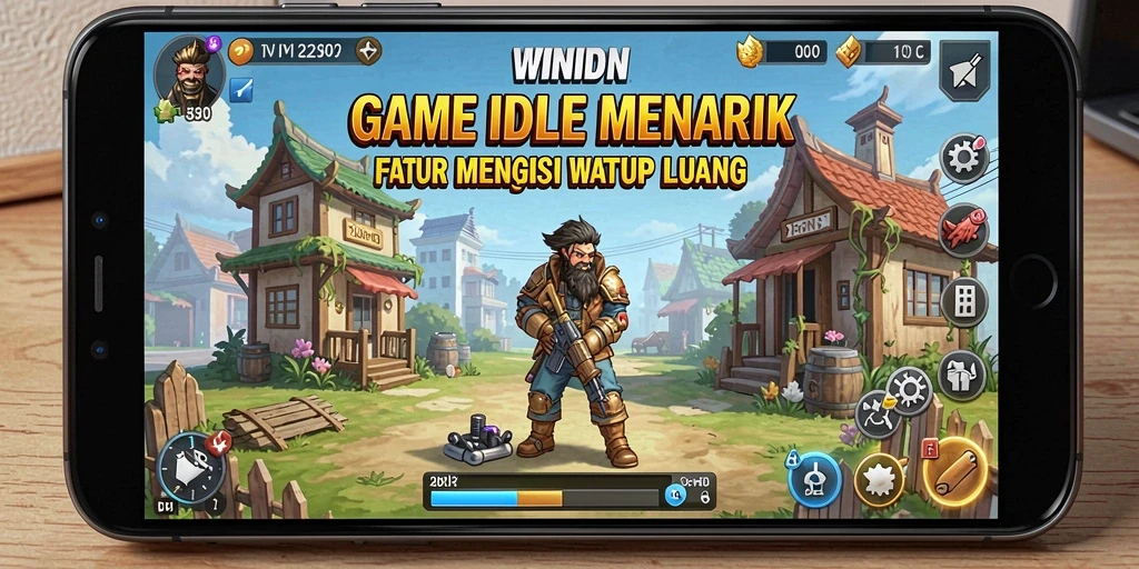 Tangkapan layar gameplay WINIDN menampilkan aksi Idle yang seru dan menarik.