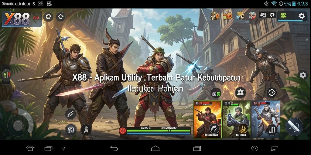 Tampilan antarmuka aplikasi X88 yang menarik dan fungsional.